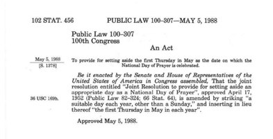 The text of Public Law 100-307, 102 Stat. 456
